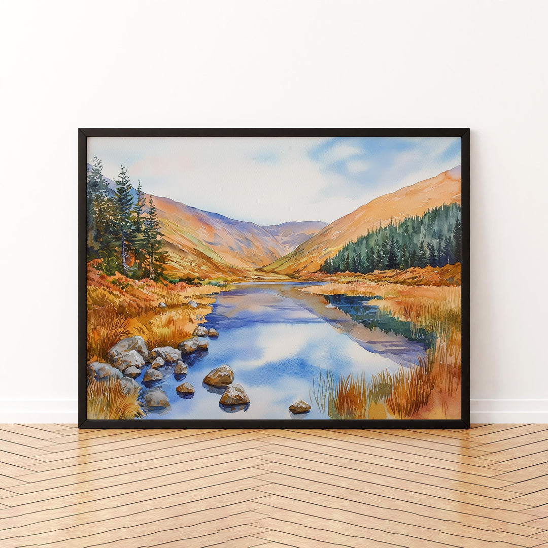 Wicklow Mountains watercolor poster Wall Art Wicklow Mountains Wall Hanging Home Décor Wicklow Mountains Gift Art Lovers Ireland Wall Art