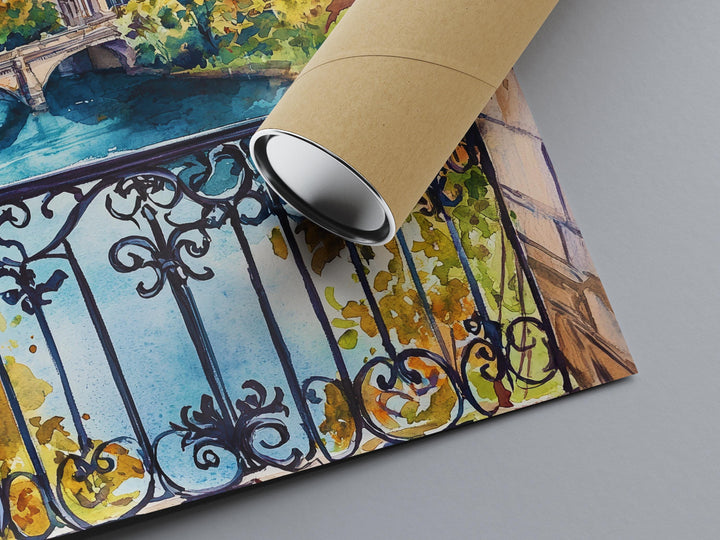 Bath watercolor poster Wall Art Bath Wall Hanging Home Décor Bath Gift Art Lovers England Wall Art