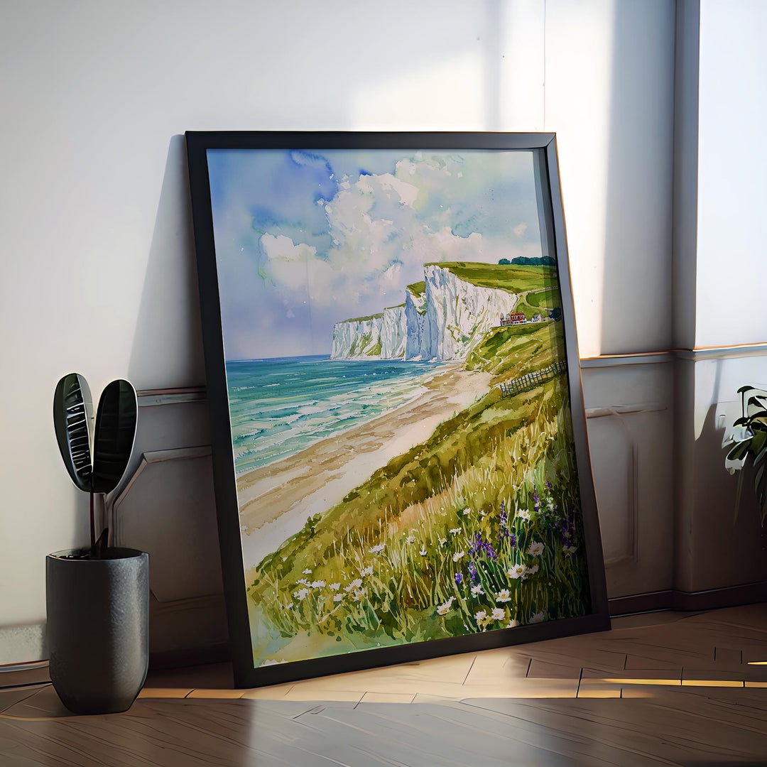 Dover watercolor poster Wall Art Dover Wall Hanging Home Décor Dover Gift Art Lovers England Wall Art