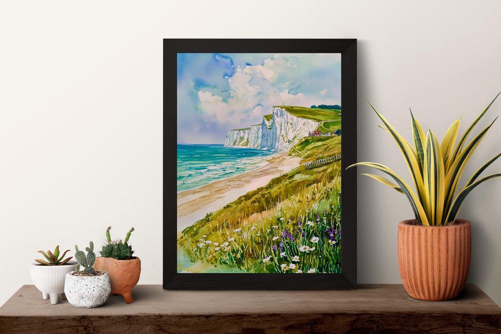 Dover watercolor poster Wall Art Dover Wall Hanging Home Décor Dover Gift Art Lovers England Wall Art