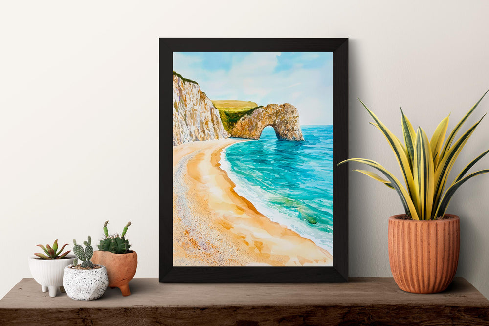 Durdle Door watercolor poster Wall Art Durdle Door Wall Hanging Home Décor Durdle Door Gift Art Lovers England Wall Art