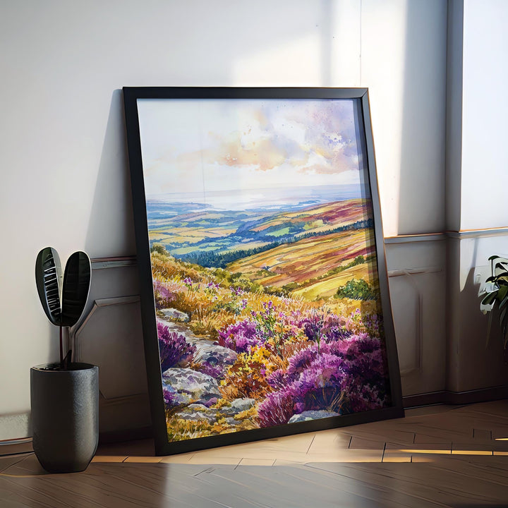 Exmoor watercolor poster Wall Art Exmoor Wall Hanging Home Décor Exmoor Gift Art Lovers England Wall Art