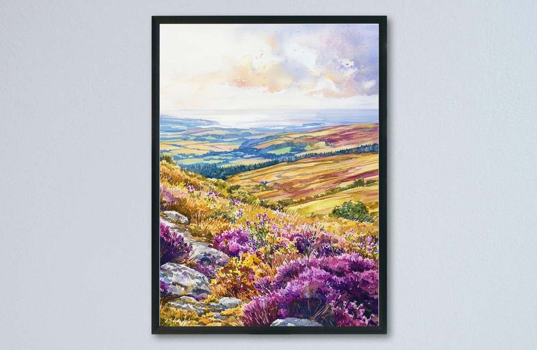 Exmoor watercolor poster Wall Art Exmoor Wall Hanging Home Décor Exmoor Gift Art Lovers England Wall Art