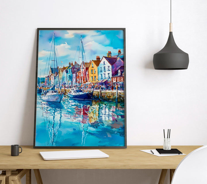 Weymouth watercolor poster Wall Art Weymouth Wall Hanging Home Décor Weymouth Gift Art Lovers England wall art