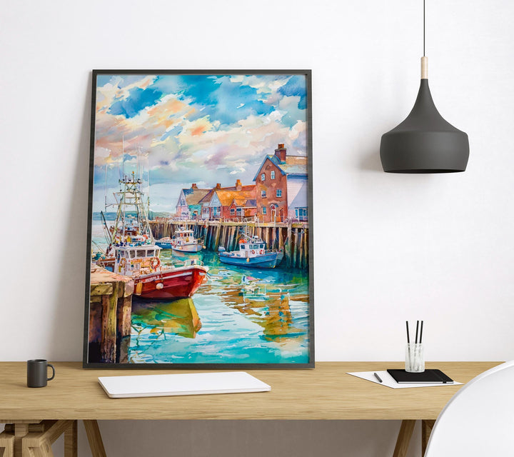 Whitstable watercolor poster Wall Art Whitstable Wall Hanging Home Décor Whitstable Gift Art Lovers England wall art