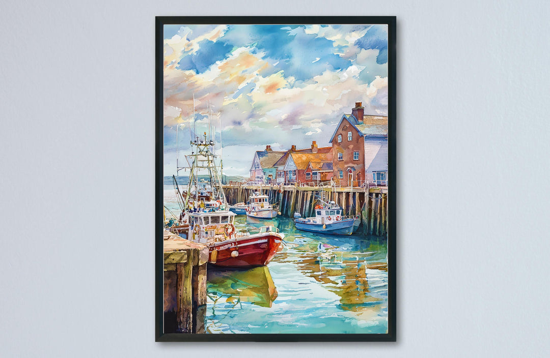 Whitstable watercolor poster Wall Art Whitstable Wall Hanging Home Décor Whitstable Gift Art Lovers England wall art
