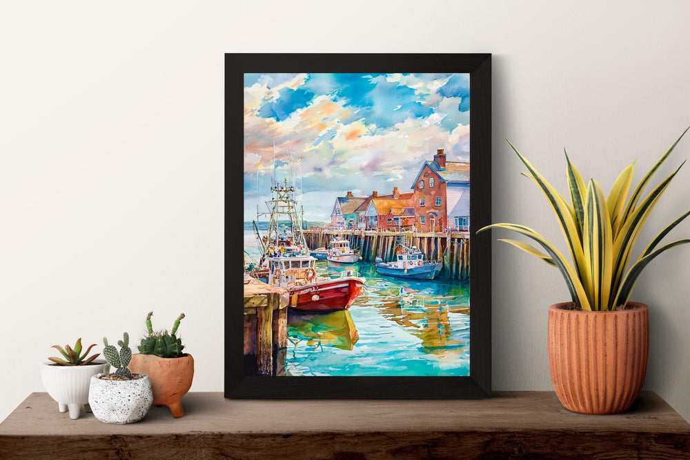 Whitstable watercolor poster Wall Art Whitstable Wall Hanging Home Décor Whitstable Gift Art Lovers England wall art