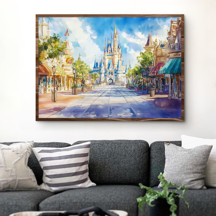 Orlando Watercolor Poster Landscape Wall Art Orlando Wall Hanging Home Décor Orlando Gift Art Lovers United States Wall Art