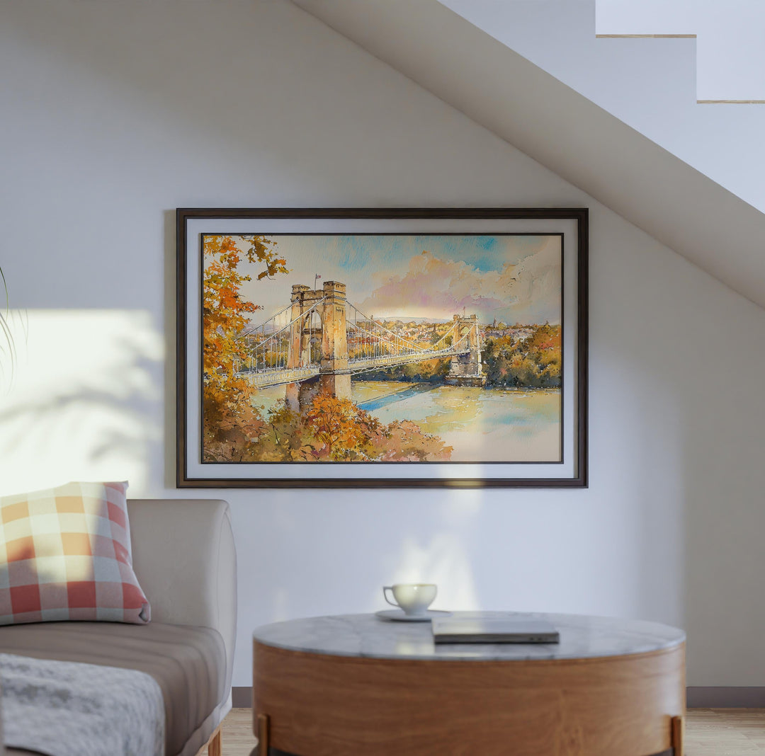 Bristol Watercolor Poster Landscape Wall Art Bristol Wall Hanging Home Décor Bristol Gift Art Lovers United Kingdom Wall Art