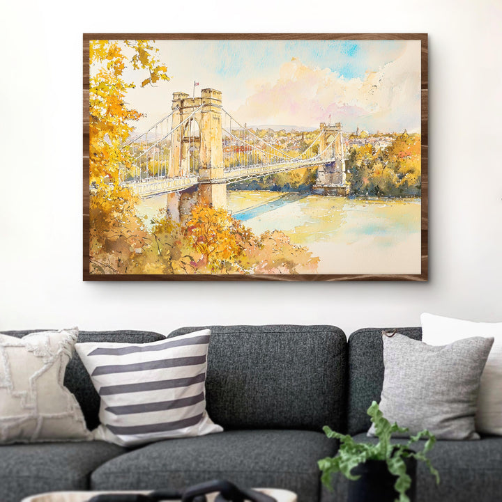 Bristol Watercolor Poster Landscape Wall Art Bristol Wall Hanging Home Décor Bristol Gift Art Lovers United Kingdom Wall Art