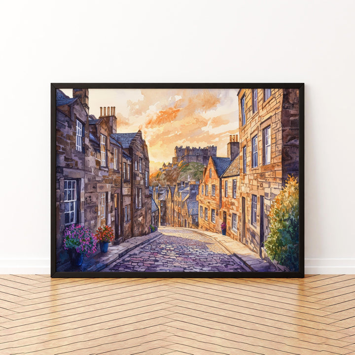 Edinburgh Watercolor Poster Landscape Wall Art Edinburgh Wall Hanging Home Décor Edinburgh Gift Art Lovers Scotland Wall Art