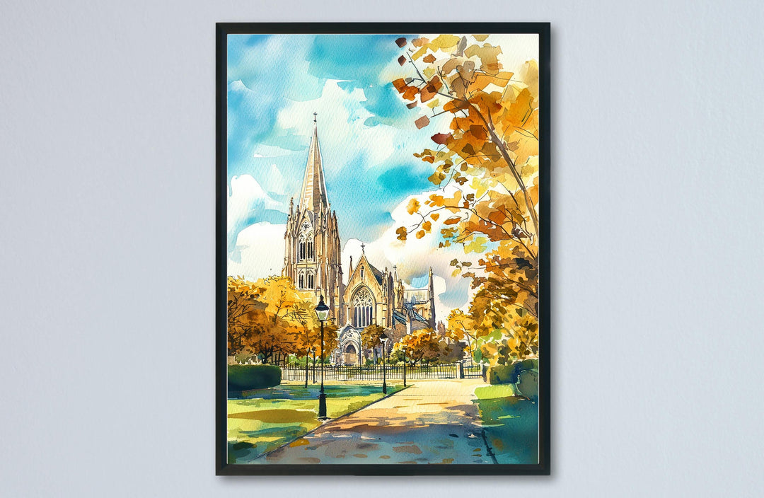Salisbury Watercolor Poster Wall Art Salisbury Wall Hanging Home Décor Salisbury Gift Art Lovers Wiltshire Art Lover Gift
