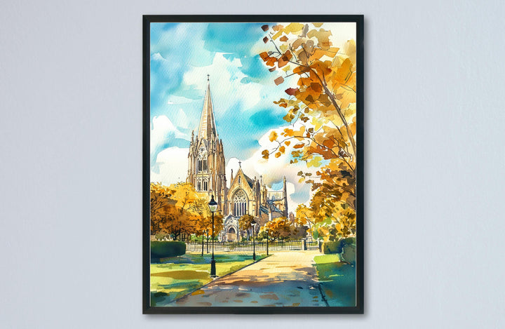 Salisbury Watercolor Poster Wall Art Salisbury Wall Hanging Home Décor Salisbury Gift Art Lovers Wiltshire Art Lover Gift