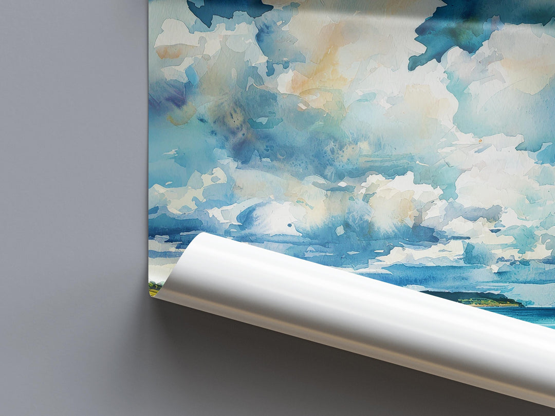 Beadnell watercolor poster Wall Art Beadnell Wall Hanging Home Décor Beadnell Gift Art Lovers England Wall Art