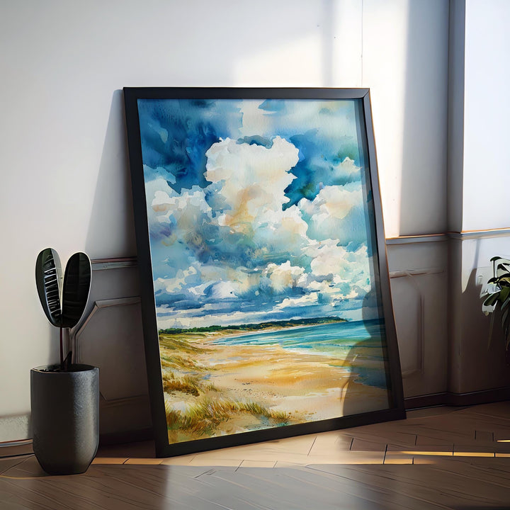 Beadnell watercolor poster Wall Art Beadnell Wall Hanging Home Décor Beadnell Gift Art Lovers England Wall Art