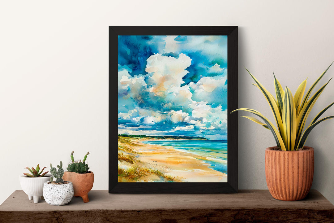 Beadnell watercolor poster Wall Art Beadnell Wall Hanging Home Décor Beadnell Gift Art Lovers England Wall Art