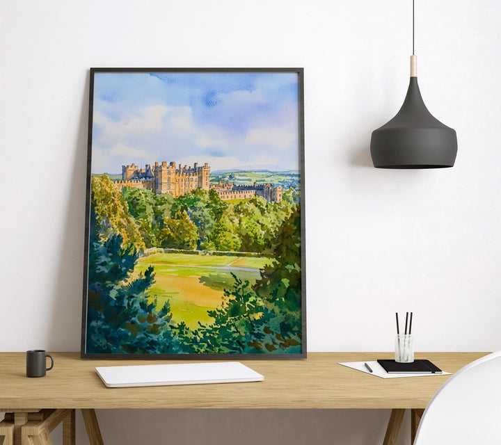 Alnwick watercolor poster Wall Art Alnwick Wall Hanging Home Décor Alnwick Gift Art Lovers England Wall Art