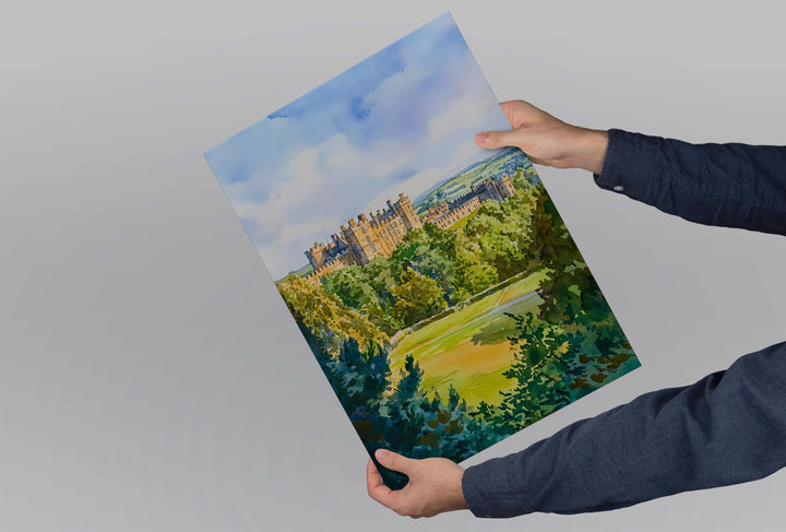 Alnwick watercolor poster Wall Art Alnwick Wall Hanging Home Décor Alnwick Gift Art Lovers England Wall Art