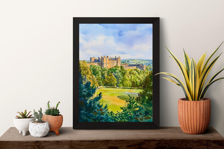 Alnwick watercolor poster Wall Art Alnwick Wall Hanging Home Décor Alnwick Gift Art Lovers England Wall Art