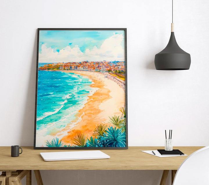 Bondi Beach watercolor poster Wall Art Bondi Beach Wall Hanging Home Décor Bondi Beach Gift Art Lovers Australia Wall Art