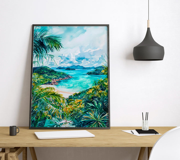 Whitsunday Islands Watercolor Poster Wall Art Australia Wall Hanging Home Décor Whitsunday Islands Gift Art Lovers Australia Art Lover Gift