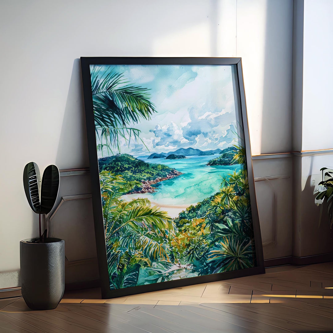 Whitsunday Islands Watercolor Poster Wall Art Australia Wall Hanging Home Décor Whitsunday Islands Gift Art Lovers Australia Art Lover Gift