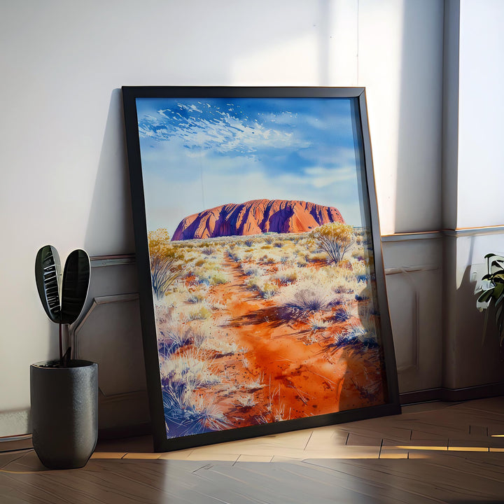 Uluru watercolor poster Wall Art Uluru Wall Hanging Home Décor Uluru Gift Art Lovers Australia Art Lover Gift