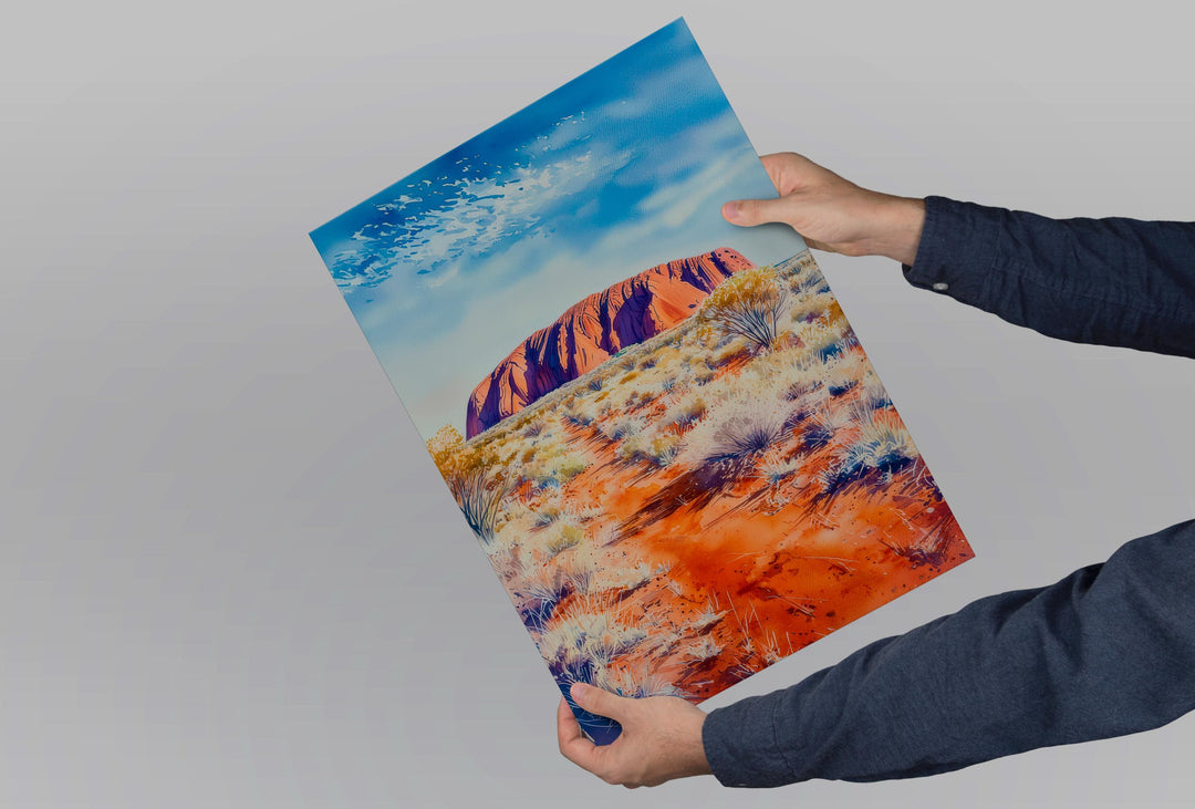 Uluru watercolor poster Wall Art Uluru Wall Hanging Home Décor Uluru Gift Art Lovers Australia Art Lover Gift