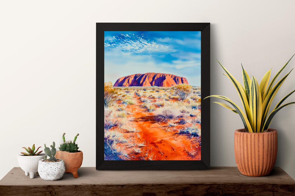 Uluru watercolor poster Wall Art Uluru Wall Hanging Home Décor Uluru Gift Art Lovers Australia Art Lover Gift