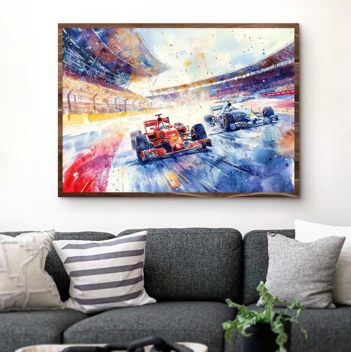 Silverstone Watercolor Poster Landscape Wall Art Silverstone Wall Hanging Home Décor Silverstone Gift Art Lovers United Kingdom Wall Art