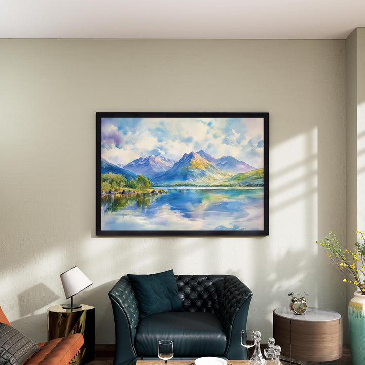 Ben Nevis Watercolor Poster Landscape Wall Art Ben Nevis Wall Hanging Home Décor Ben Nevis Gift Art Lovers Scotland Wall Art