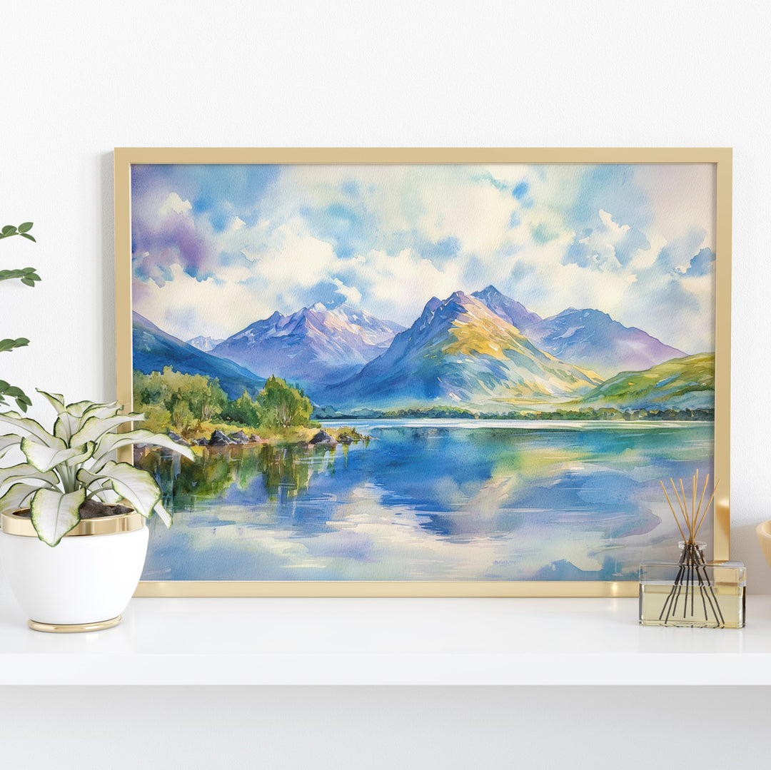 Ben Nevis Watercolor Poster Landscape Wall Art Ben Nevis Wall Hanging Home Décor Ben Nevis Gift Art Lovers Scotland Wall Art
