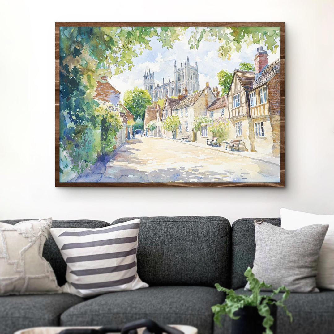 Winchester Watercolor Poster Landscape Wall Art Winchester Wall Hanging Home Décor Winchester Gift Art Lovers United Kingdom Wall Art