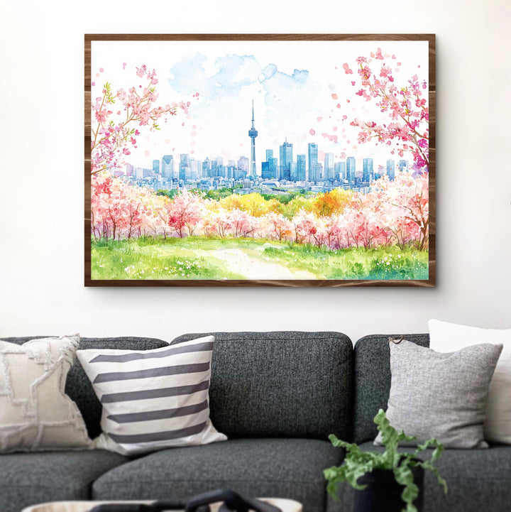 Seoul Watercolor Poster Landscape Wall Art Seoul Wall Hanging Home Décor Seoul Gift Art Lovers South Korea Wall Art