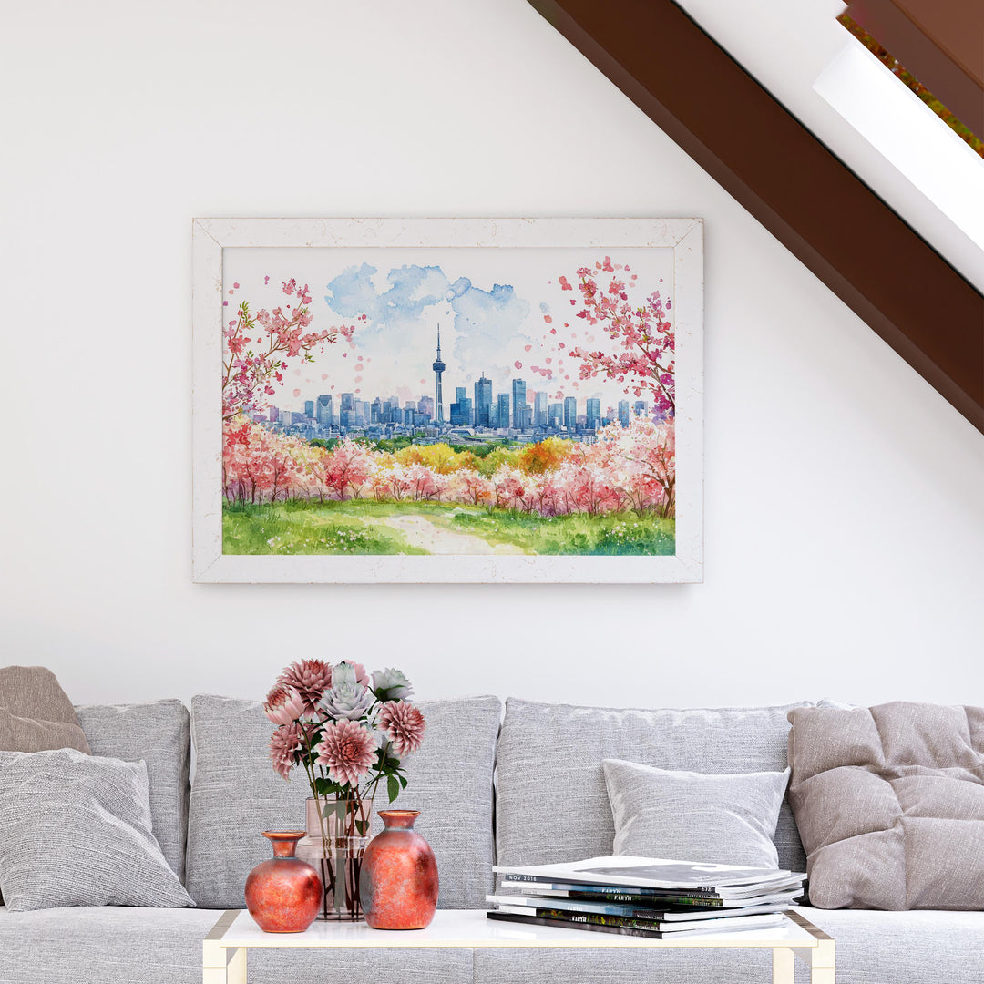Seoul Watercolor Poster Landscape Wall Art Seoul Wall Hanging Home Décor Seoul Gift Art Lovers South Korea Wall Art