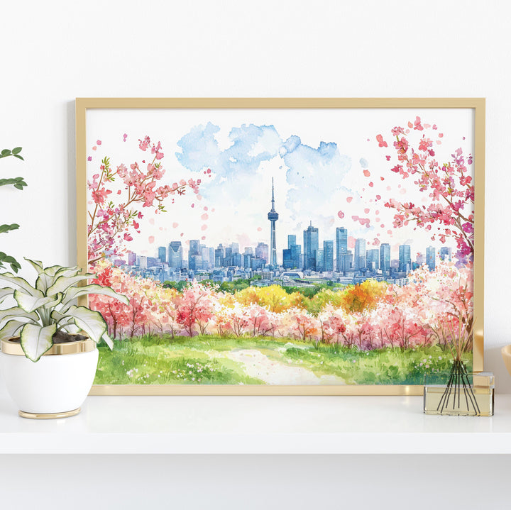 Seoul Watercolor Poster Landscape Wall Art Seoul Wall Hanging Home Décor Seoul Gift Art Lovers South Korea Wall Art