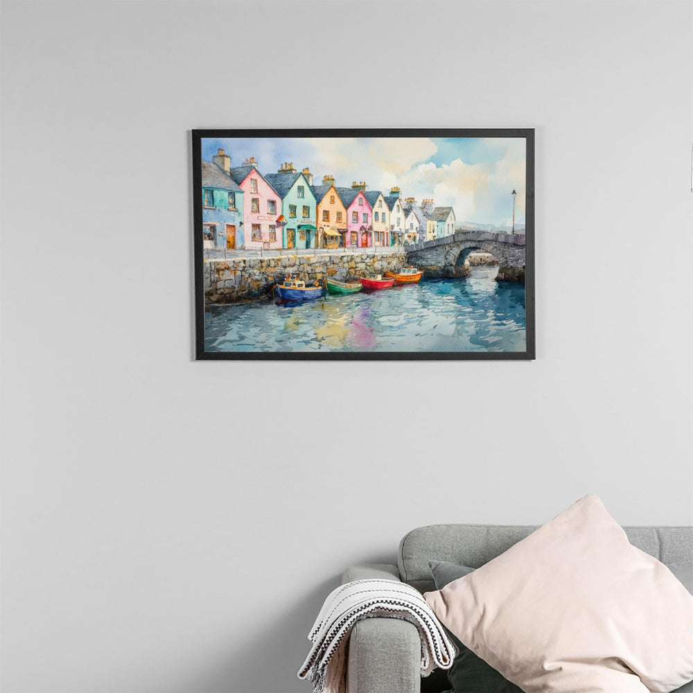 Galway Watercolor Poster Landscape Wall Art Galway Wall Hanging Home Décor Galway Gift Art Lovers Ireland Wall Art