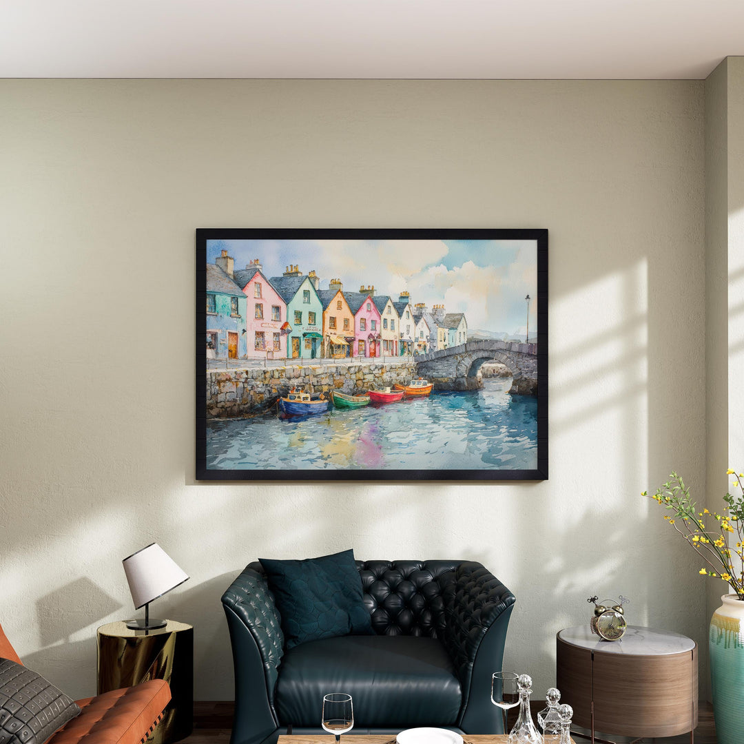 Galway Watercolor Poster Landscape Wall Art Galway Wall Hanging Home Décor Galway Gift Art Lovers Ireland Wall Art