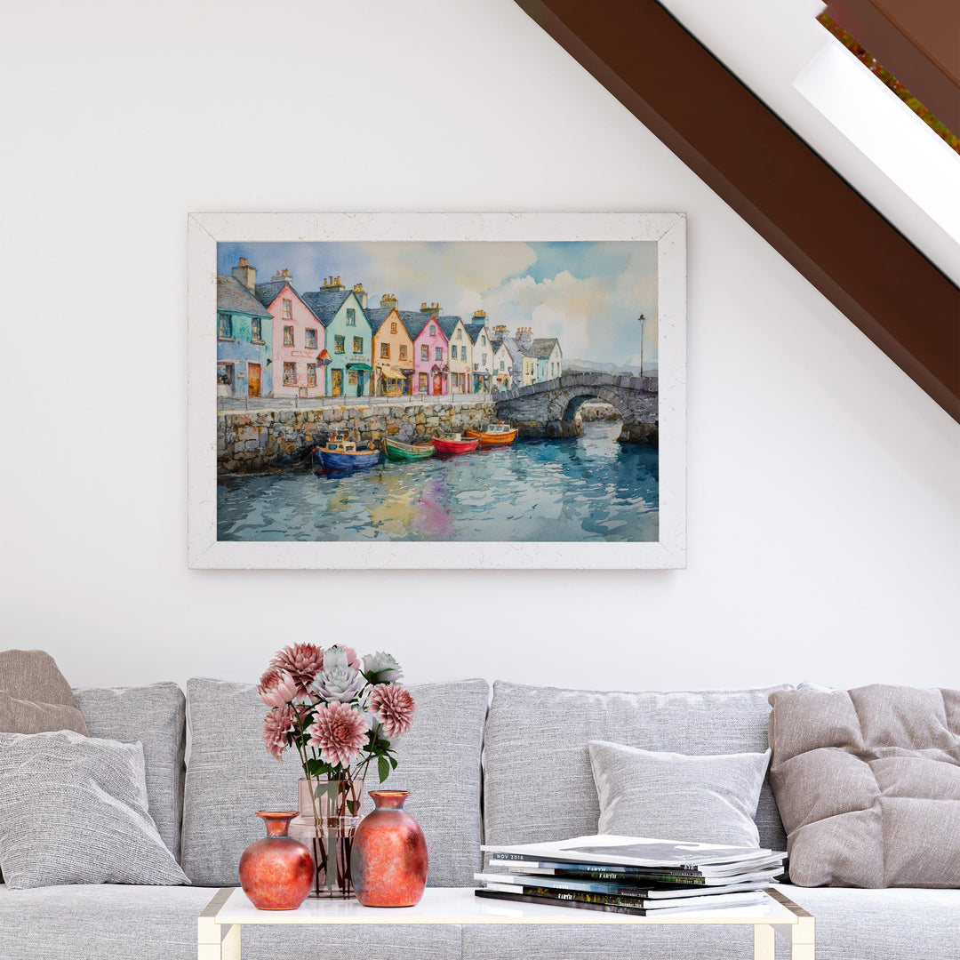 Galway Watercolor Poster Landscape Wall Art Galway Wall Hanging Home Décor Galway Gift Art Lovers Ireland Wall Art