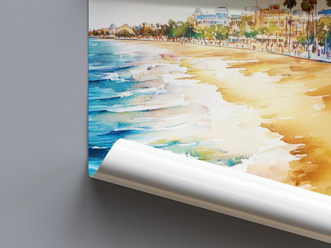 St Kilda Beach watercolor poster Wall Art St Kilda Beach Wall Hanging Home Décor St Kilda Beach Gift Art Lovers Australia Art Lover Gift