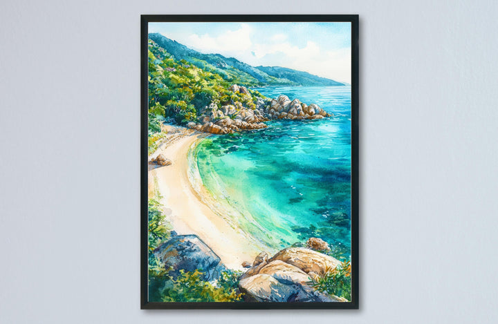 Magnetic Island, Australia: Alma Bay Watercolor Poster Wall Art Alma Bay Wall Hanging Home Décor Alma Bay Gift Art Lovers Australia Art