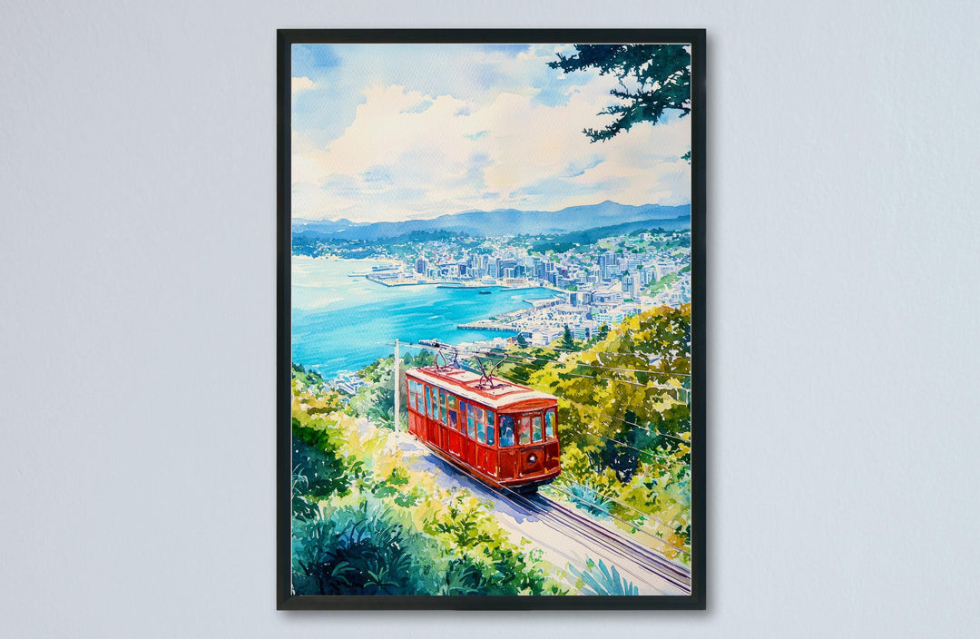 Wellington New Zealand Watercolor Poster Wall Art Wellington Wall Hanging Home Décor Wellington Gift Art Lovers New Zealand Art