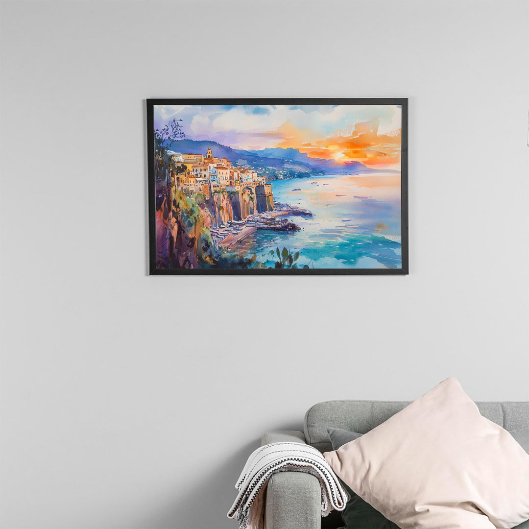 Sorrento watercolor poster Wall Art Sorrento Wall Hanging Home Décor Sorrento Gift Art Lovers Italy Wall Art