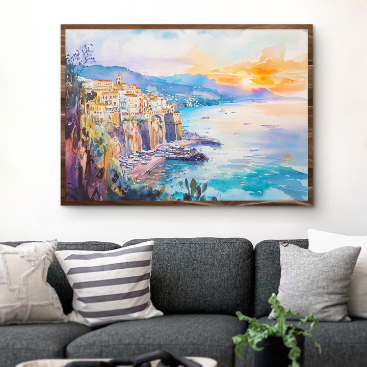 Sorrento watercolor poster Wall Art Sorrento Wall Hanging Home Décor Sorrento Gift Art Lovers Italy Wall Art