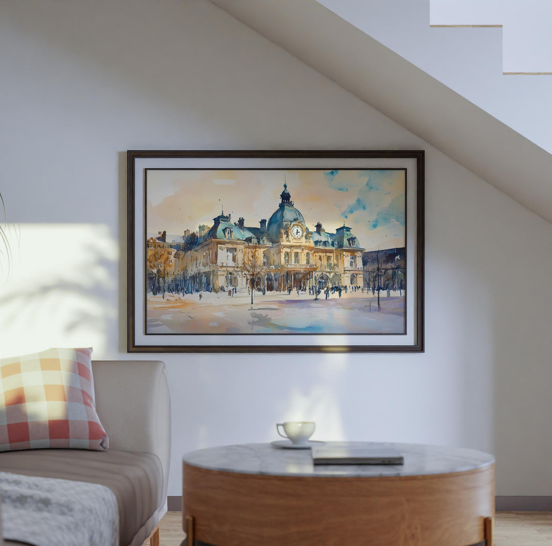 Limoges Watercolor Poster Cityscape Wall Art Limoges Wall Hanging Home Décor Limoges Gift Art Lovers France Wall Art