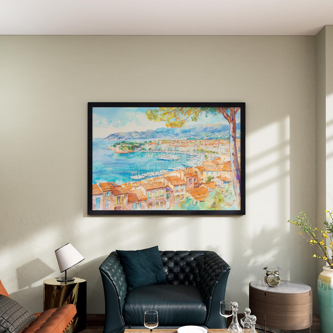 Cannes watercolor poster Wall Art Cannes Wall Hanging Home Décor Cannes Gift Art Lovers France Wall Art