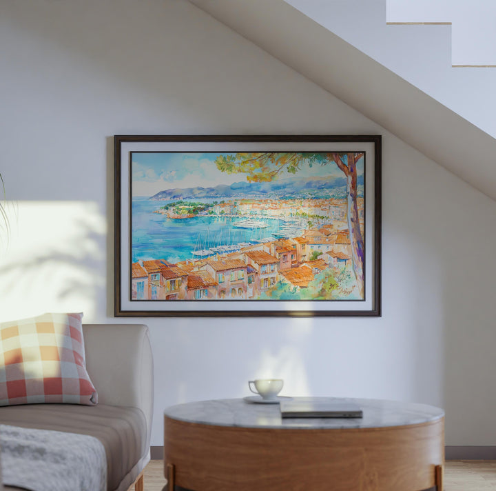 Cannes watercolor poster Wall Art Cannes Wall Hanging Home Décor Cannes Gift Art Lovers France Wall Art