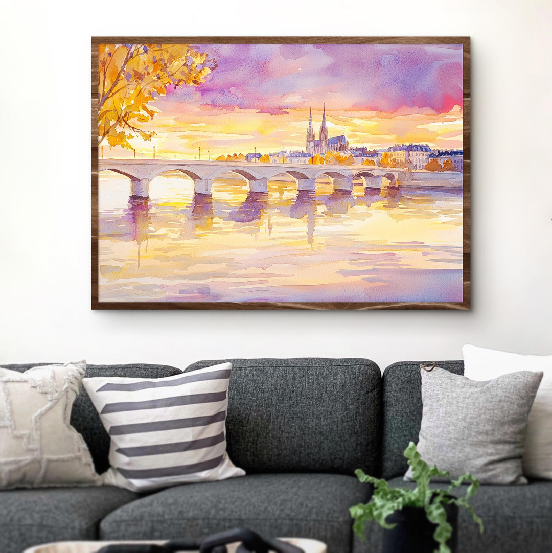 Bordeaux watercolor poster Wall Art Bordeaux Wall Hanging Home Décor Bordeaux Gift Art Lovers France Wall Art