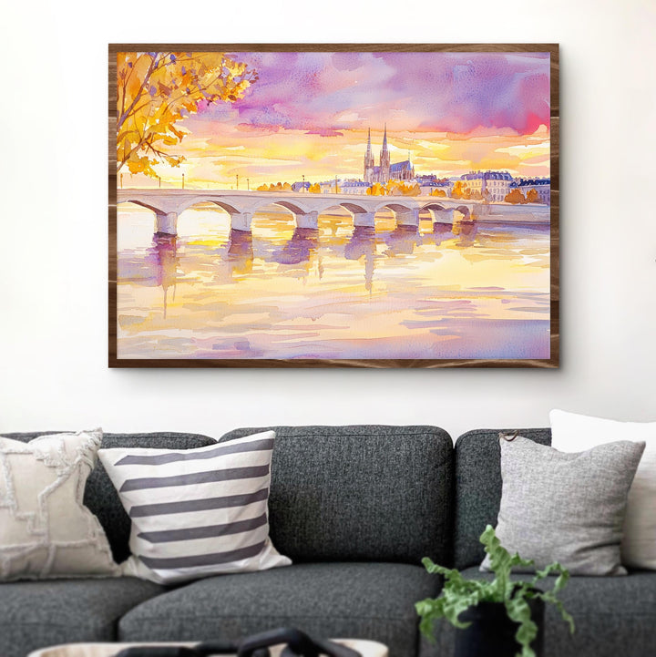 Bordeaux watercolor poster Wall Art Bordeaux Wall Hanging Home Décor Bordeaux Gift Art Lovers France Wall Art