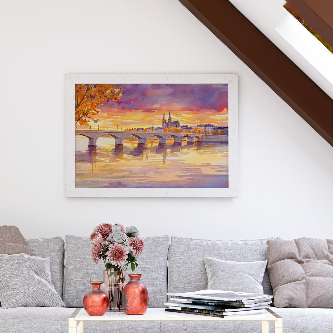 Bordeaux watercolor poster Wall Art Bordeaux Wall Hanging Home Décor Bordeaux Gift Art Lovers France Wall Art